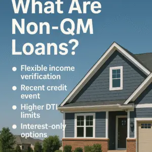 Learn how non QM mortgages, like bank statement loans, DSCR, 1099 and profit & loss programs, allow self-employed, investors, and credit-challenged borrowers to qualify for a home loan. See pros, cons, and program features.